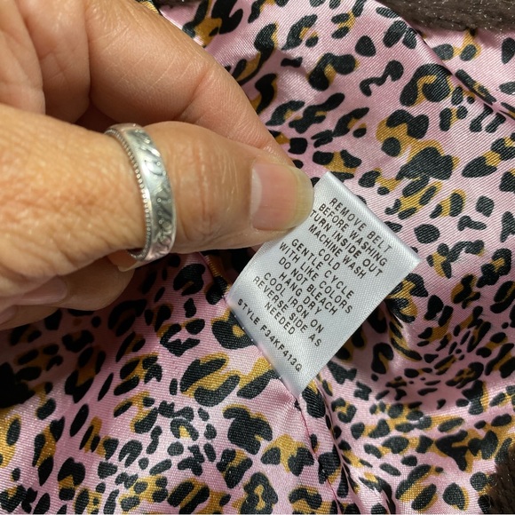 Forever Orchid Faux Fur Vest Dark Brown Girls Vest Velvet Pink Leopard Lining - Picture 7 of 10